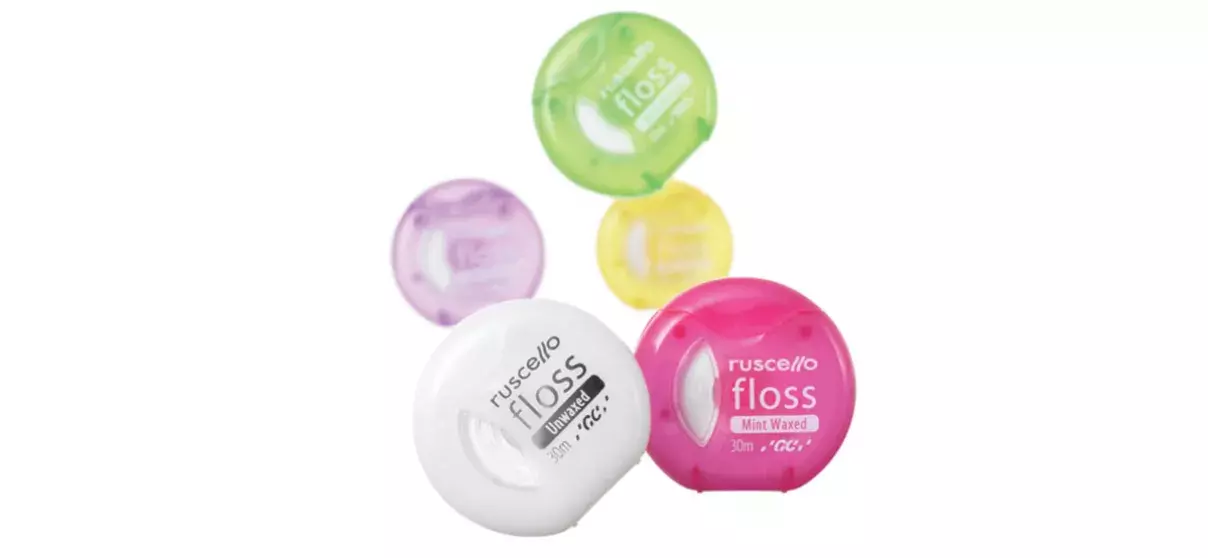 洋楽 CRICET / Flossin Curaprox Dental Floss DF834 - Waxed Dental Floss 50m